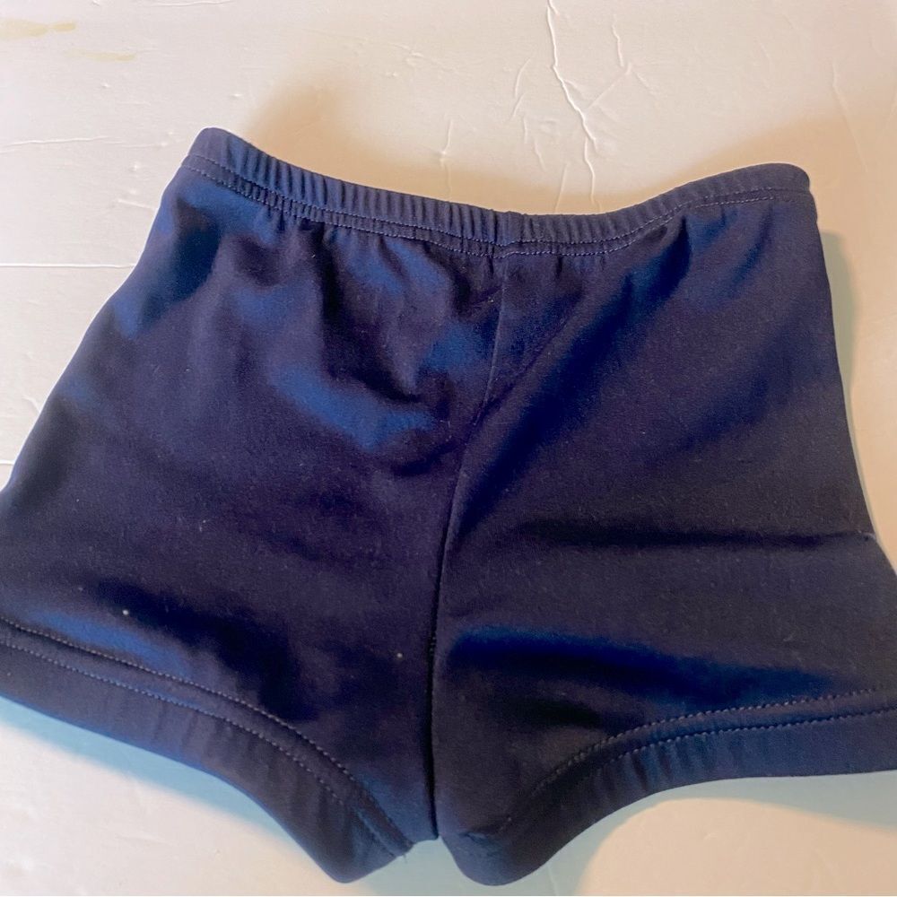Alleson cheer spanx booty gymnastics tumbling dance shorts navy blue M 8-10 - Picture 2 of 5